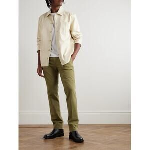 Massimo Alba Watercolor Pants Mens 40x34 Olive Cotton Stretch Italy